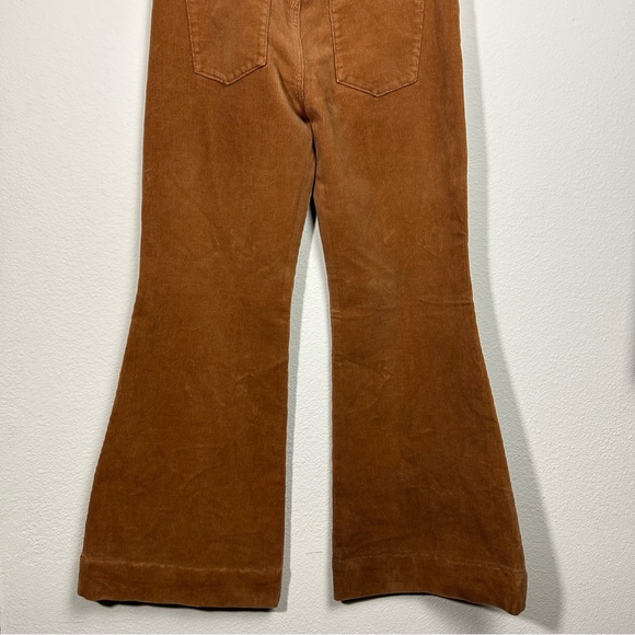 Alice + Olivia Size High Rise Bell Bottom Corduroy Camel Pant Size 30 - Picture 6 of 10